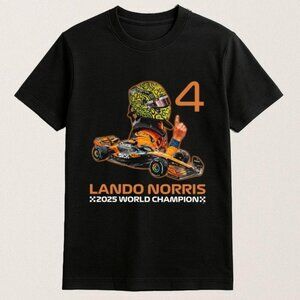 F1 Racing Lando Norris 2025 World Champion Fan Tribute Unisex T Shirt 90